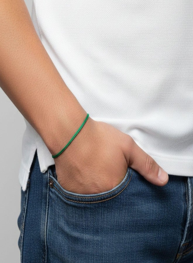 Luck Strings Thin Green Cord Bracelet for Men Women Teen Unisex Adult - Waterproof Nylon Surfer String Friendship Bracelets Summer Beach Accessories - Image 2