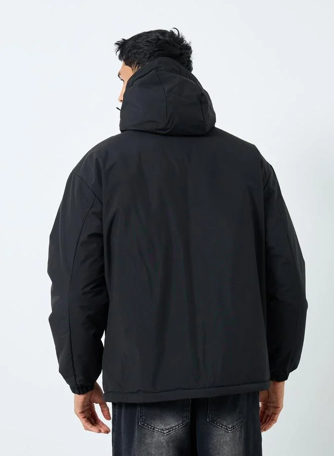 Styli Styli Men Oversized Hooded Windbreaker Jacket