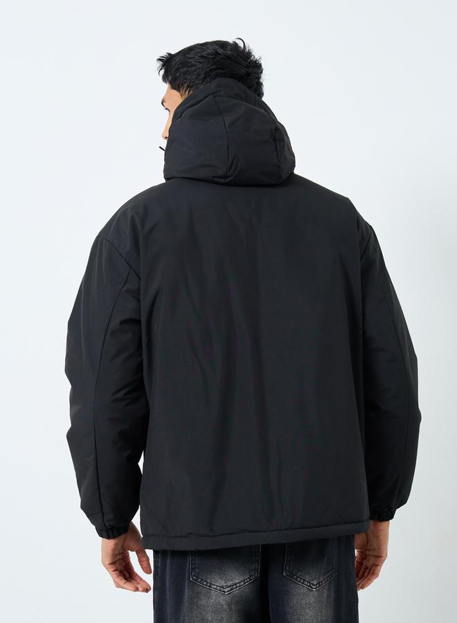 Styli Men Oversized Hooded Windbreaker Jacket - Image 5