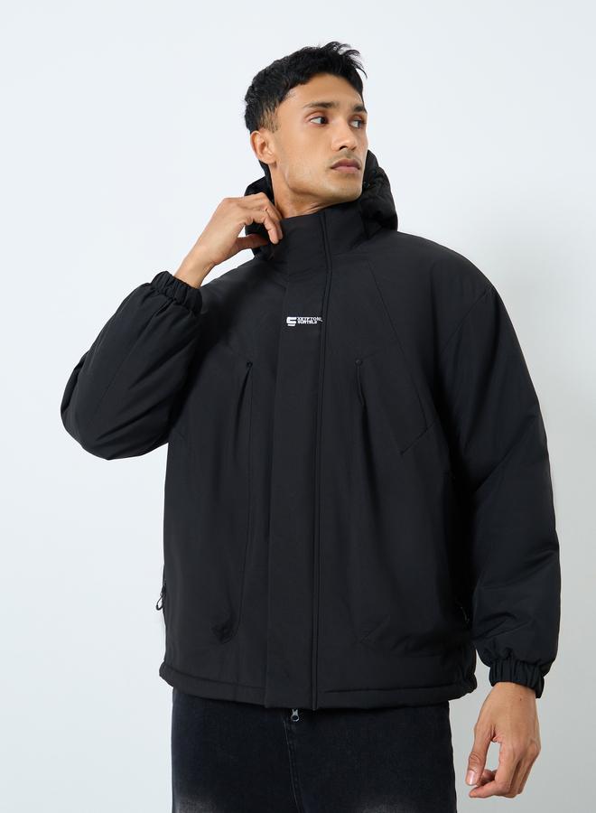 Styli Men Oversized Hooded Windbreaker Jacket - Image 3