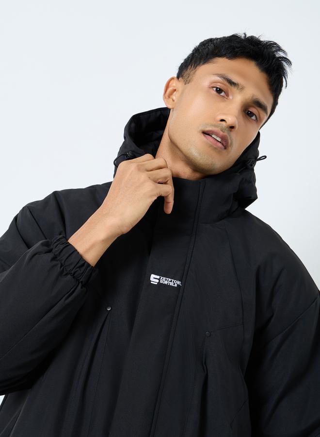 Styli Men Oversized Hooded Windbreaker Jacket - Image 4