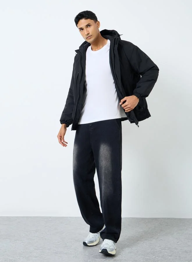 Styli Styli Men Oversized Hooded Windbreaker Jacket