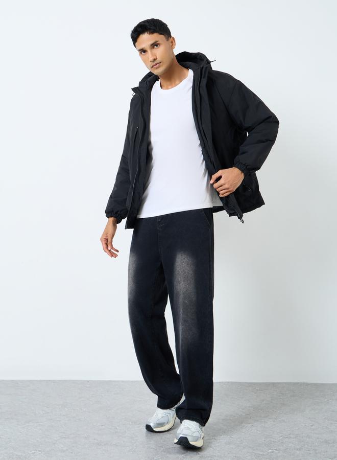 Styli Men Oversized Hooded Windbreaker Jacket - Image 2