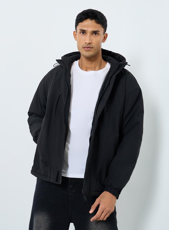 Styli Men Oversized Hooded Windbreaker Jacket - Image 1