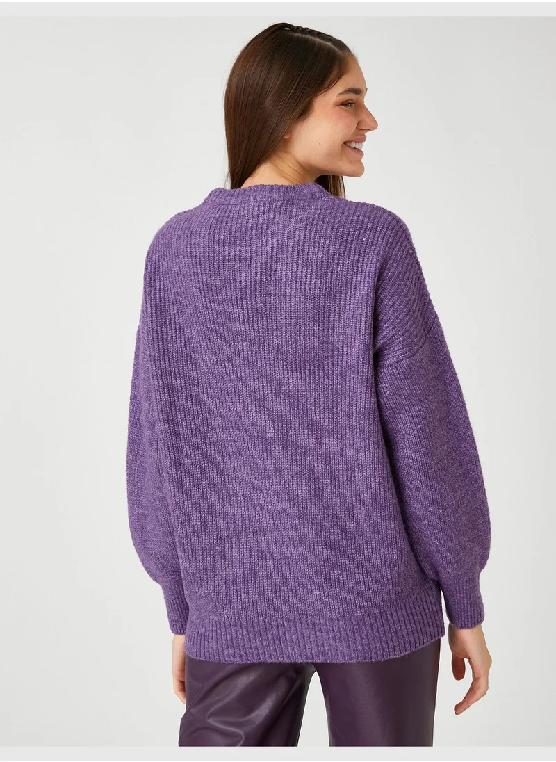 كوتون Knitted Sweater Crew Neck Long Sleeve