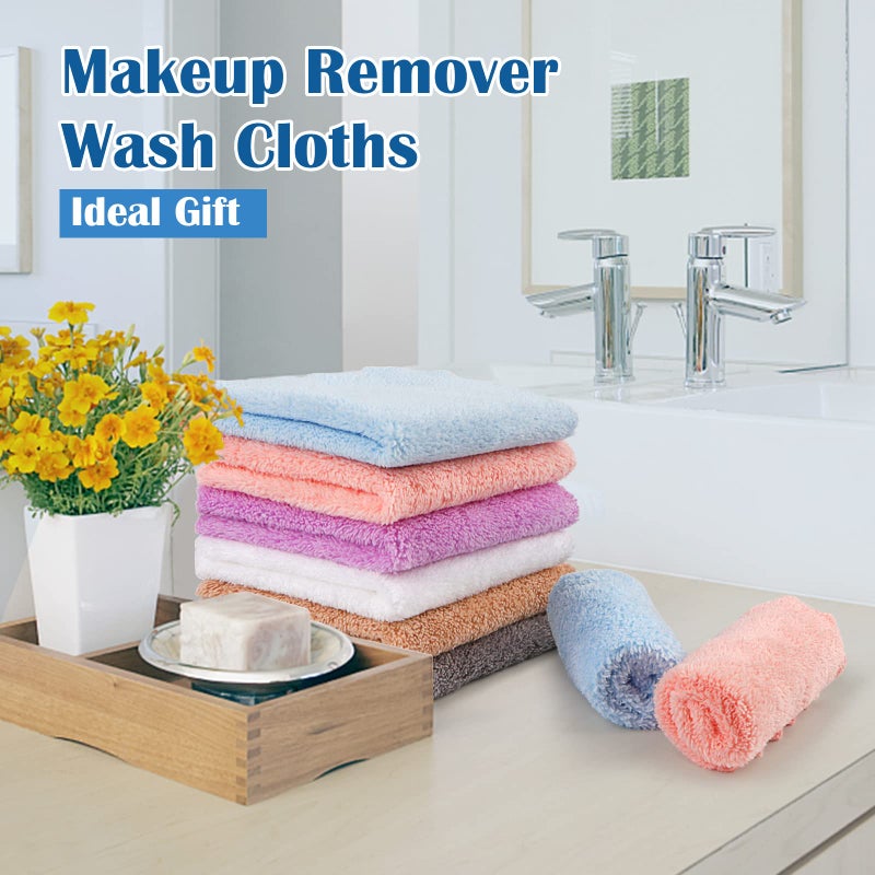 Orighty Makeup Remover Cloths, Cleansing, Reusable, Soft & Washable Coral Fleece Microfiber Washcloths/Towel for Face, Eye, Lips, Pack of 24, 7 x 7 inch - Image 5