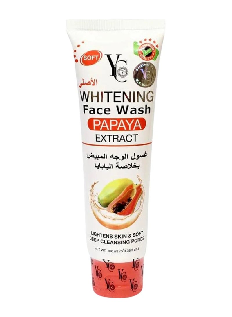 YC YC Whitening Papaya Extract Face Wash, 100ml 