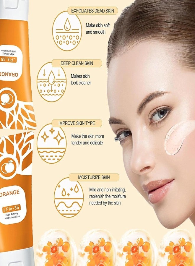 AMIRATE Orange Enzymes Exfoliating Gel for Face & Body | Deep Cleansing Moisturizing Facial Exfoliator | Dead Skin Remover | Brightening & Pore Cleansing Scrub for All Skin Types - Image 2