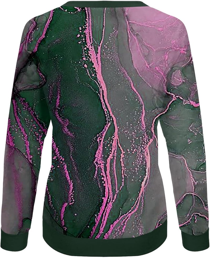 cheekyglo Long Sleeve Sweatshirt for Women Casual Graphic Print Workout Pullover Blouse Comfy Relaxed Fit Fall Warm Coat Tops - Image 3