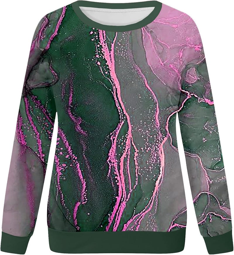cheekyglo Long Sleeve Sweatshirt for Women Casual Graphic Print Workout Pullover Blouse Comfy Relaxed Fit Fall Warm Coat Tops - Image 2