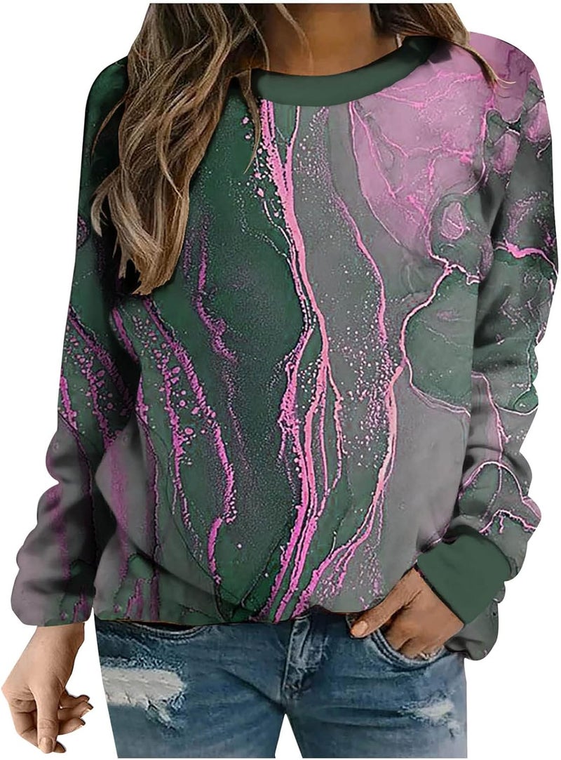cheekyglo Long Sleeve Sweatshirt for Women Casual Graphic Print Workout Pullover Blouse Comfy Relaxed Fit Fall Warm Coat Tops - Image 1