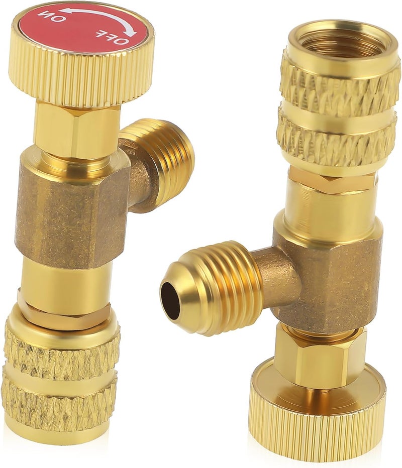 VOSAREA 2pcs Air Conditioner Filling Valve Safety Valve Replacement Tool for Construction User-friendly Installation Accurate Control during Charging - Image 1