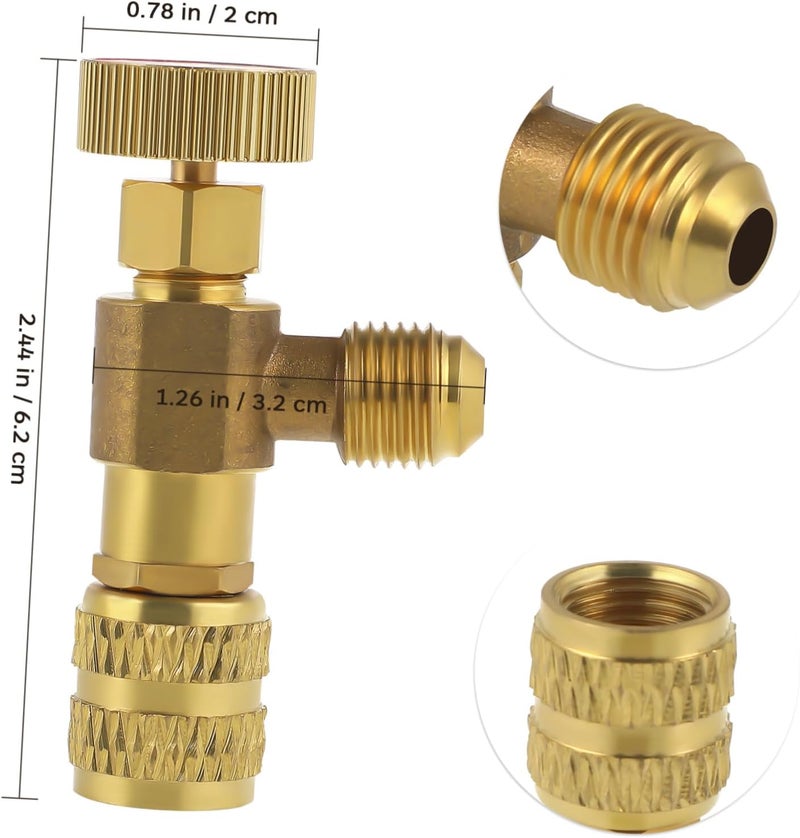 VOSAREA 2pcs Air Conditioner Filling Valve Safety Valve Replacement Tool for Construction User-friendly Installation Accurate Control during Charging - Image 2