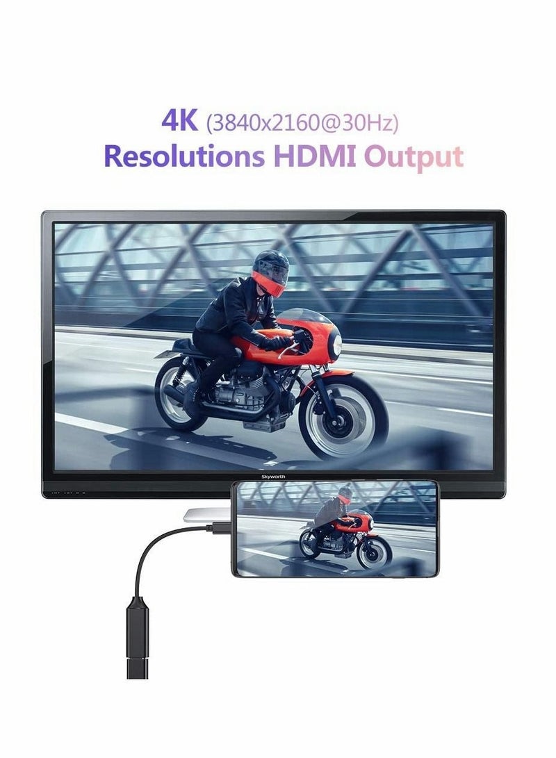 SYOSI USB C to HDMI Adapter 4K for Mac OS Type-C to HDMI Adapter 【Thunderbolt 3】 Compatible with MacBook Pro 2019/2018/2017 MacBook Air Galaxy Dell XPS Pixelbook Microsoft and More (1 Pack) - Image 4