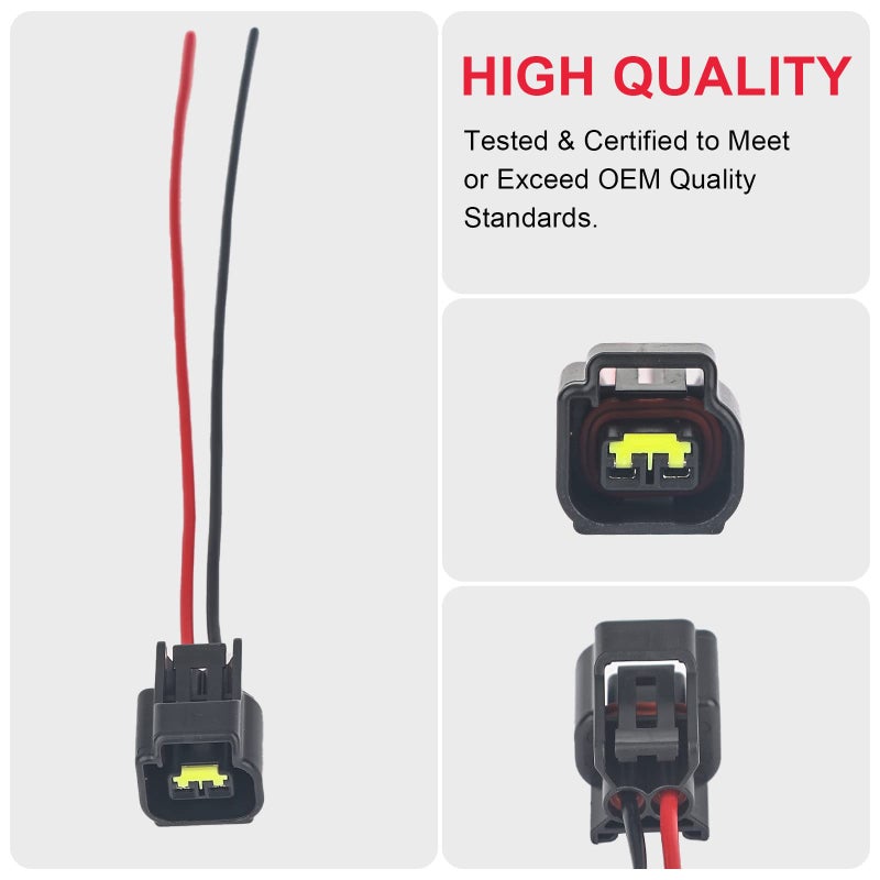 VASTAUTO Modular Ignition Coil Female Connector Plug Wire Harness Pigtail Fits for 4.6L 5.4L 6.8L Ford F150 F250 F350 Super Duty Mustang Explorer Expedition Crown Victoria (8Pcs) - Image 2