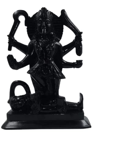 A & S VENTURES Kali MATA Murti Marble Finish Kali MATA Satue,(for Home Temple Poojan Use,Office Temple,Gifted Use Idol) Decorative Showpiece 4.5 Inch,Black - Image 1