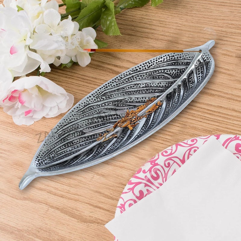 Zart Incense Stick Holderagarbatti Stand 9 x 3 x 2 inch Silver Color oxidised Aluminium