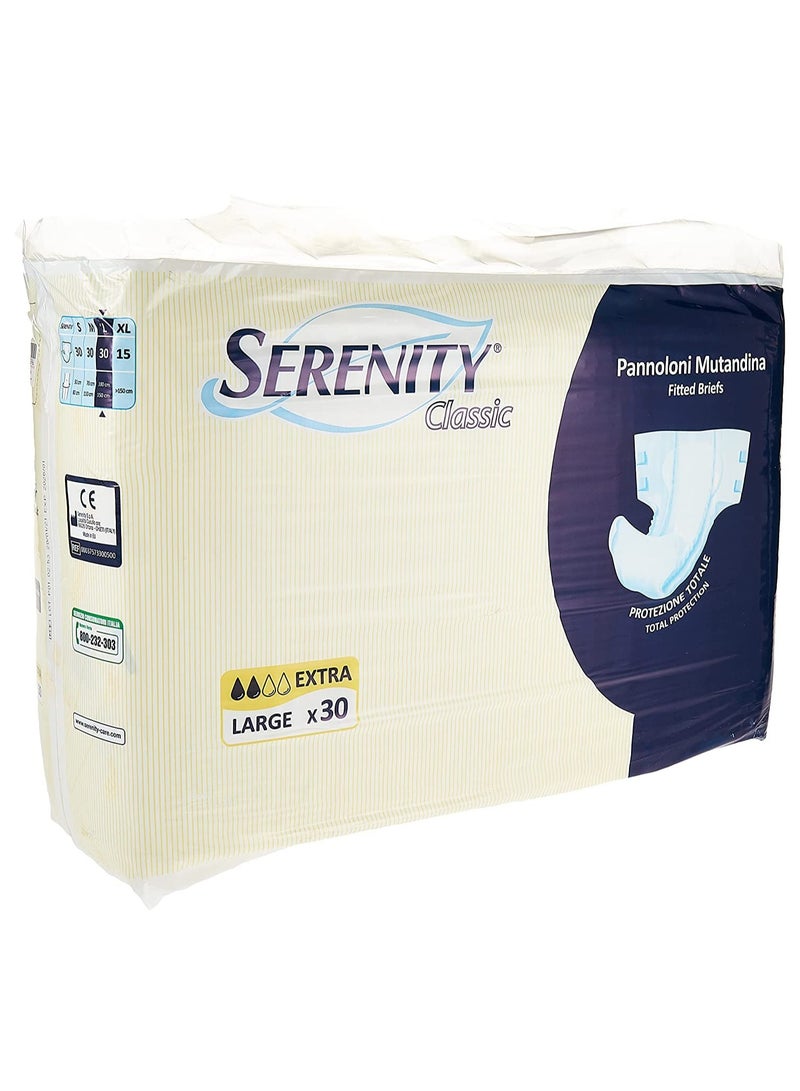 SERENITY Classic Fitted Brief Extra Large (30 pcs)