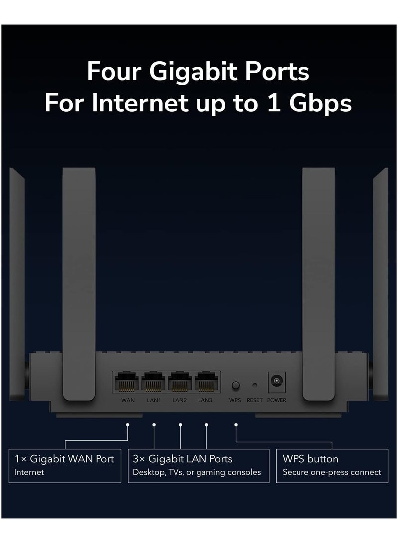 cudy AX3000 Dual Band Wi-Fi 6 Router 802.11ax 160MHz MU-MIMO OFDMA WireGuard OpenVPN WPA3 WR3000 - Image 4