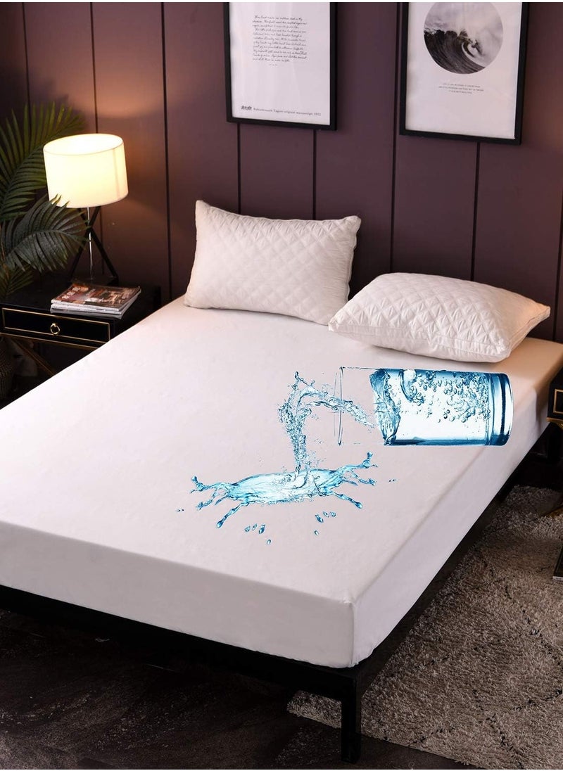 Essential Sleep Bundle 3-Piece Set – Includes 2 Pillow Protectors 75 x 50cm and 1 Mattress Protector 100 x 200cm – Hypoallergenic Bedding Set for Superior Comfort – Protects Against Dust, Spills, and Stains – Soft Fabric for Enhanced Longevity