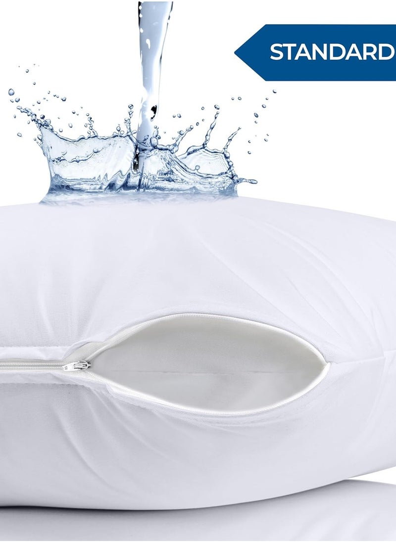 Essential Sleep Bundle 3-Piece Set – Includes 2 Pillow Protectors 75 x 50cm and 1 Mattress Protector 100 x 200cm – Hypoallergenic Bedding Set for Superior Comfort – Protects Against Dust, Spills, and Stains – Soft Fabric for Enhanced Longevity