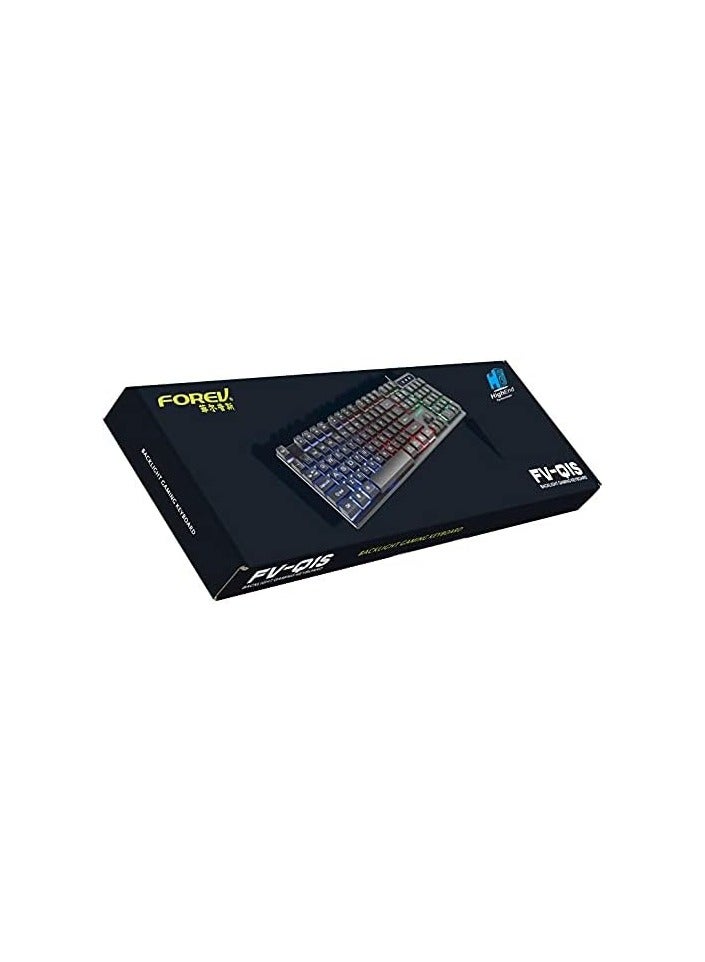 FORE FV-Q1S Wired USB Keyboard with Rainbow LED Backlight – Arabic/English Layout - Image 5