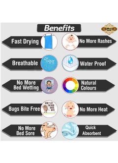 ADBENI HOME ADBENI HOME Ecofriendly Terry Cartridge Cotton Quick Dry Sheets for New Born Babies Toddler Bedding Reusable Waterproof Extra Absorbent Crib Sheets 210GSM Super King 122x122 cm Beige  - Image 2
