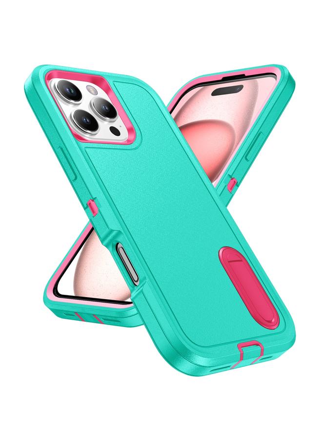 S-TOP Case For iPhone 16 Pro Rugged PC + Silicone Phone Case with Holder - Image 2