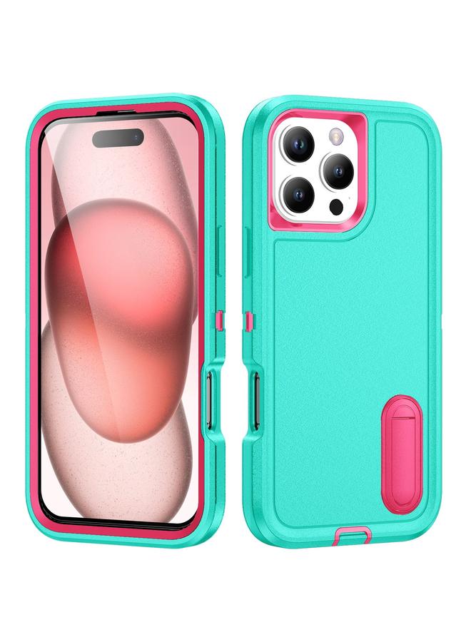 S-TOP Case For iPhone 16 Pro Rugged PC + Silicone Phone Case with Holder - Image 1