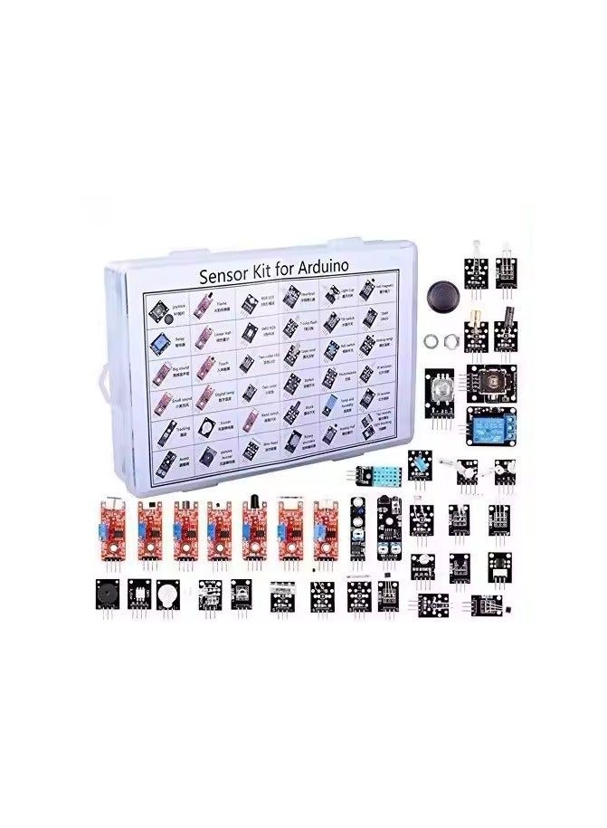 ROBOTUAE Upgraded 37 in 1 Sensors Modules Kit for Arduino Starters DIY Raspberry Pi Mega2560 UNO R3 - Image 2