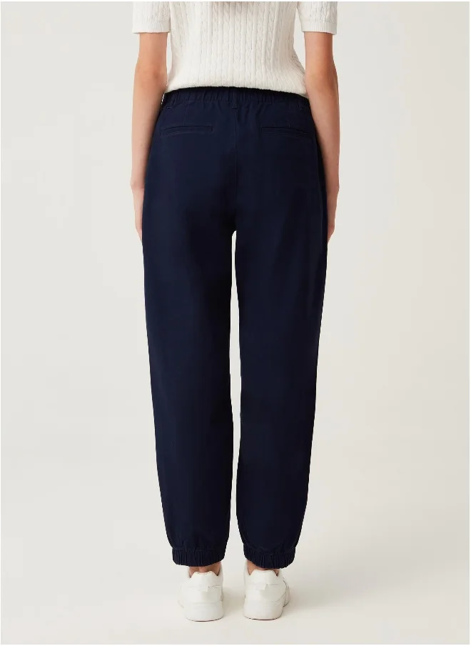 Ovs Ovs Stretch Cotton Joggers With Button