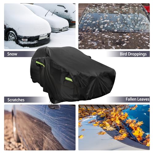 Morhept SUV Car Cover for Toyota RAV4, Custom Fit Waterproof All Weather Full Exterior Cover Rain Snow UV Protection Cover with Door Zipper - Image 4