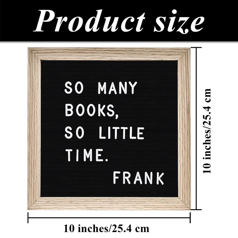 C CRYSTAL LEMON Black Felt Letter Board 10x10in â€“ Includes 336 Letters, Symbols & Emojis â€“ Changeable Word for Home, Office, Baby Showers & Events - Image 2