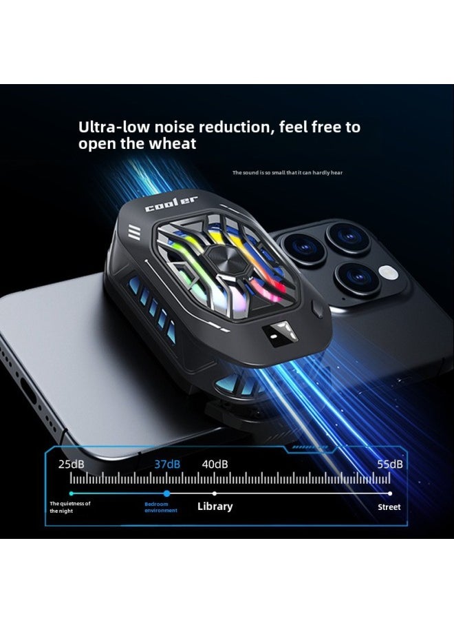 Generic - F25 Mobile Phone Radiator Three-gear Temperature Control Semiconductor Refrigeration Cooling Mobile Game E-sports Chicken Cooling-Color:F25 Digital Display + Third Gear -- White - Image 1