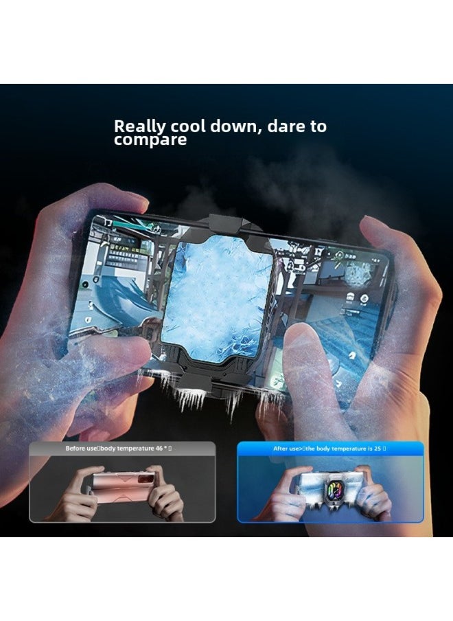 Generic - F25 Mobile Phone Radiator Three-gear Temperature Control Semiconductor Refrigeration Cooling Mobile Game E-sports Chicken Cooling-Color:F25 Digital Display + Third Gear -- White - Image 1