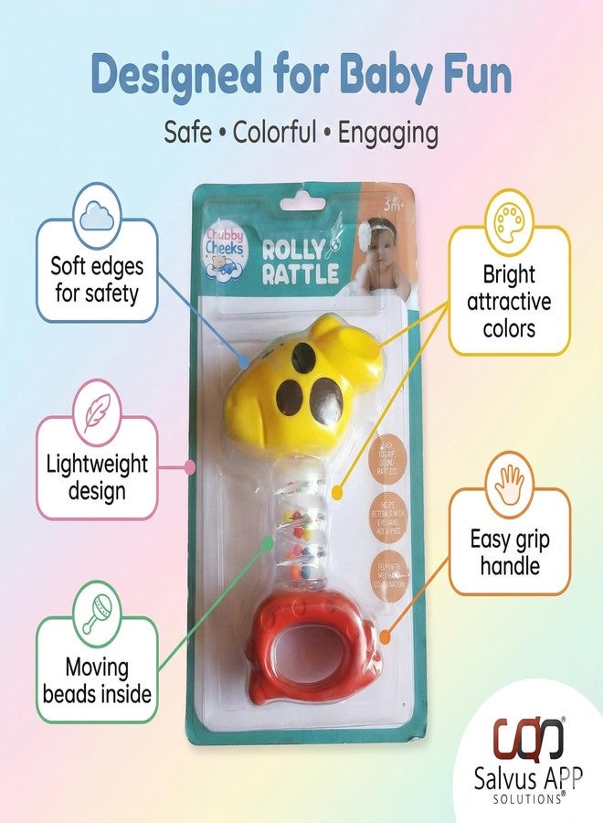 Salvus APP SOLUTIONS Colorful Rolly Rattle Plastic Toy - Safe & Engaging Play Companion for Babies and Toddlers (Multicolor, 5x9 Inch) - Image 5