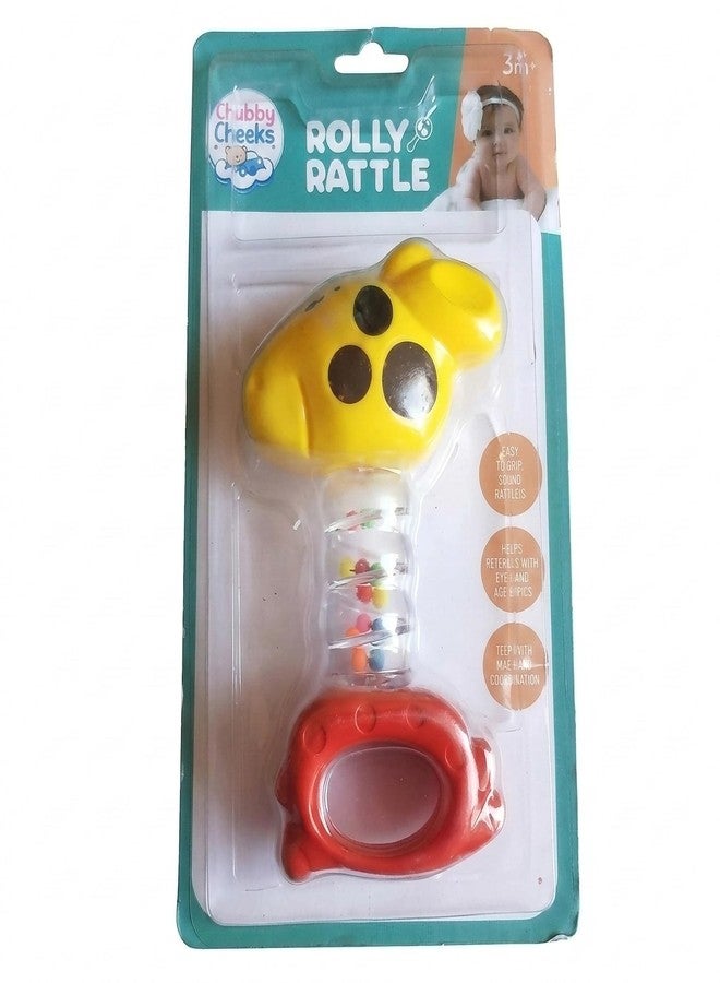 Salvus APP SOLUTIONS Colorful Rolly Rattle Plastic Toy - Safe & Engaging Play Companion for Babies and Toddlers (Multicolor, 5x9 Inch) - Image 1