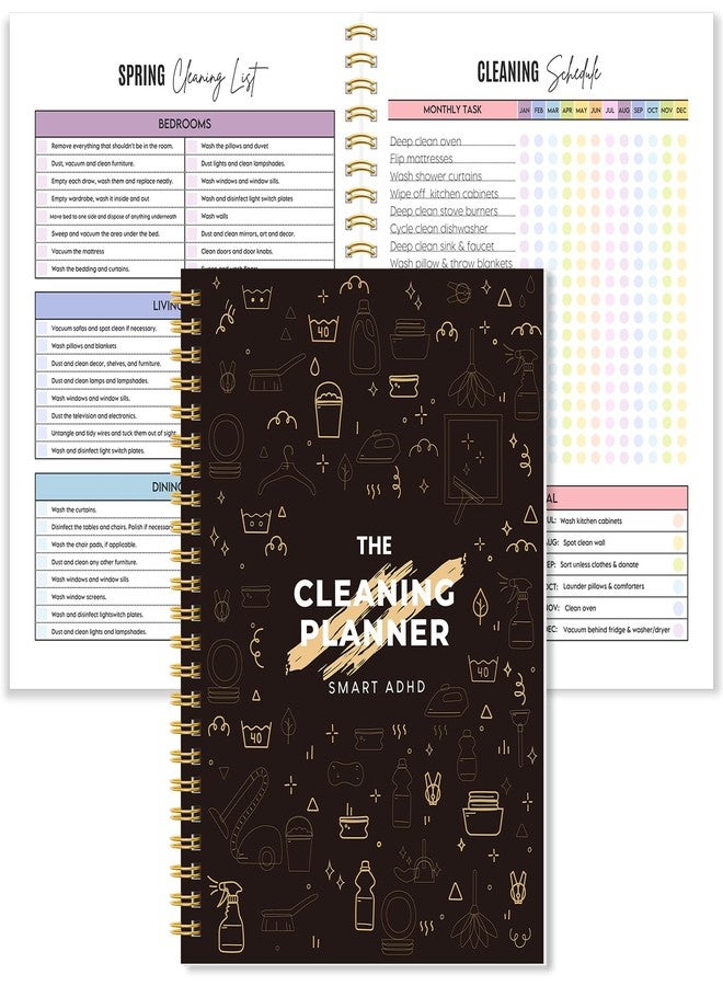 v2croft ADHD Cleaning Planner, Cleaning Schedule and Checklist Notebook for Adults, Daily Weekly Monthly Household Cleaning and Organizing Planner with Home Chore Chart - Image 1