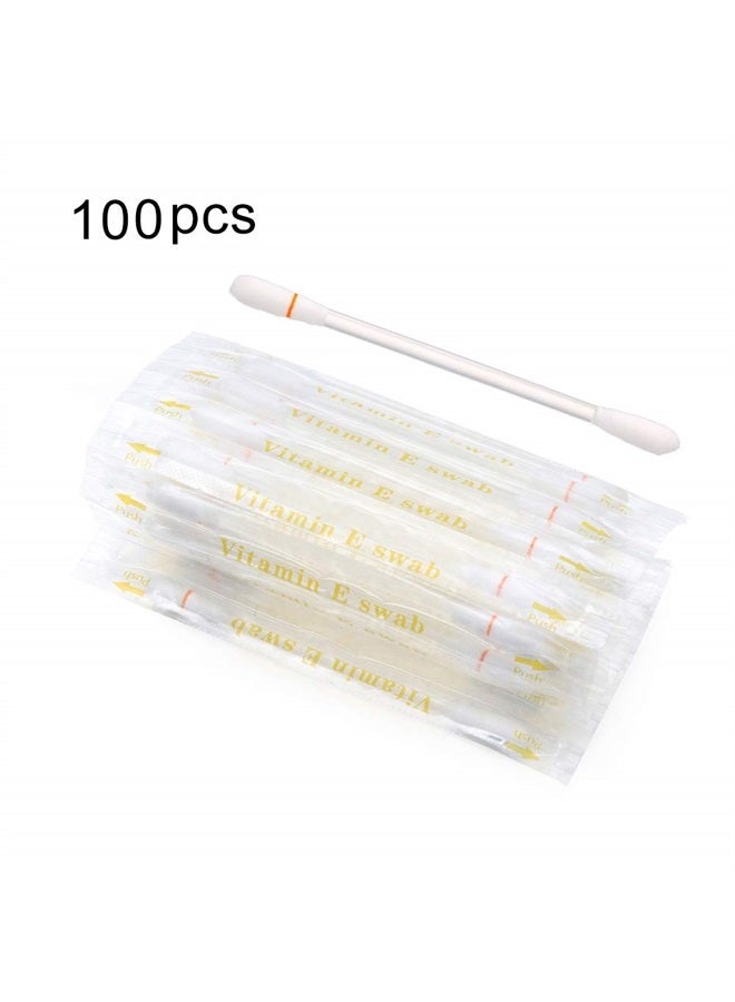 songfir 100 pcs Vitamin E Lips Oil Swabs Stick Disposable VE Cotton Swab Protect Lip Gum Anti-dry Moisture For Use Before Teeth Whitening (100 Pcs) - Image 1