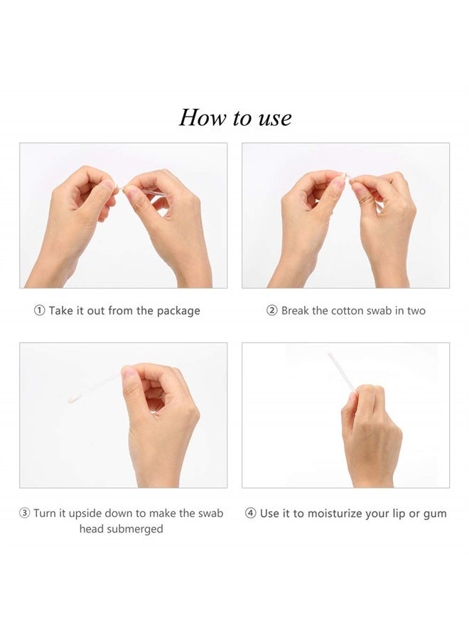 songfir 100 pcs Vitamin E Lips Oil Swabs Stick Disposable VE Cotton Swab Protect Lip Gum Anti-dry Moisture For Use Before Teeth Whitening (100 Pcs) - Image 4