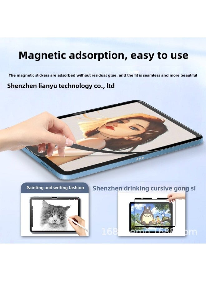 2024 IPad Air6 13 Inch Magnetic Suction Detachable Painting Writing Film M4 Nano Suction Cup Paper Film Applicable-Color:Nami Adsorption Type  (with Bottom Plate For Easy Storage) Can Be Reused-Size:Ipad Pro12.9 (2018-2022) Full Screen Version  - Image 2
