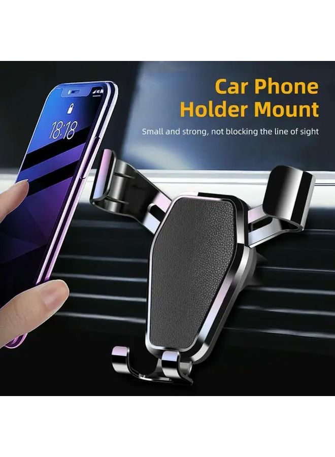 Car Air Vent Gravity Phone Stand ABS Material Black Secure Mount For 4 0 To 6 0 Inch Phones - Image 1