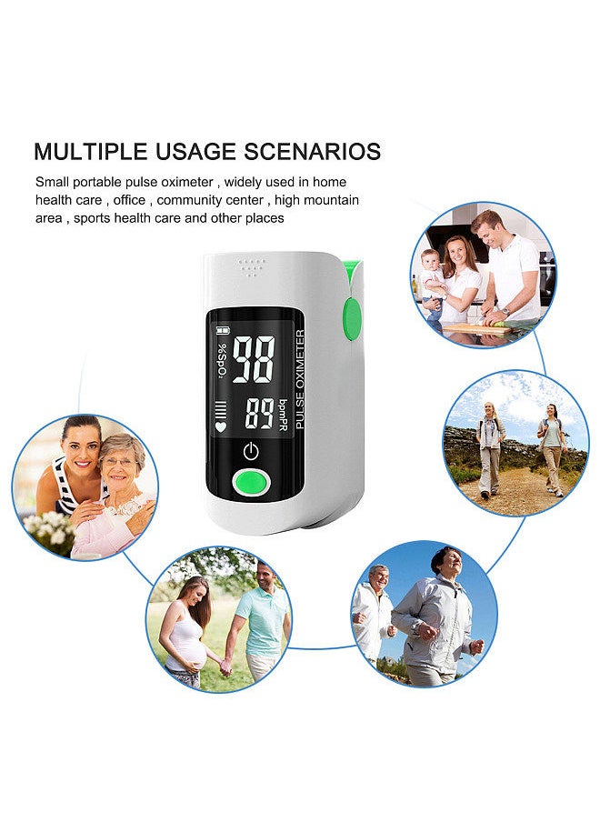 Generic - Fingertip Pulse Oximeter Blood Oxygen Saturation  SpO2  & PR Monitor 8S Quick Measure,Pulse Rate Measurement Meter for Home Sports Travel - Image 1