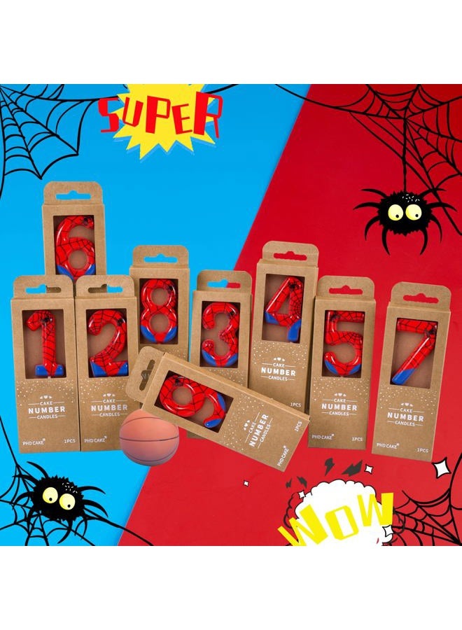 PHD CAKE 2.76 Inch Number 6 Spider Birthday Candles, Spider Cartoon Themed Number Candles, Cake Number Candles, Party Celebration - Image 5