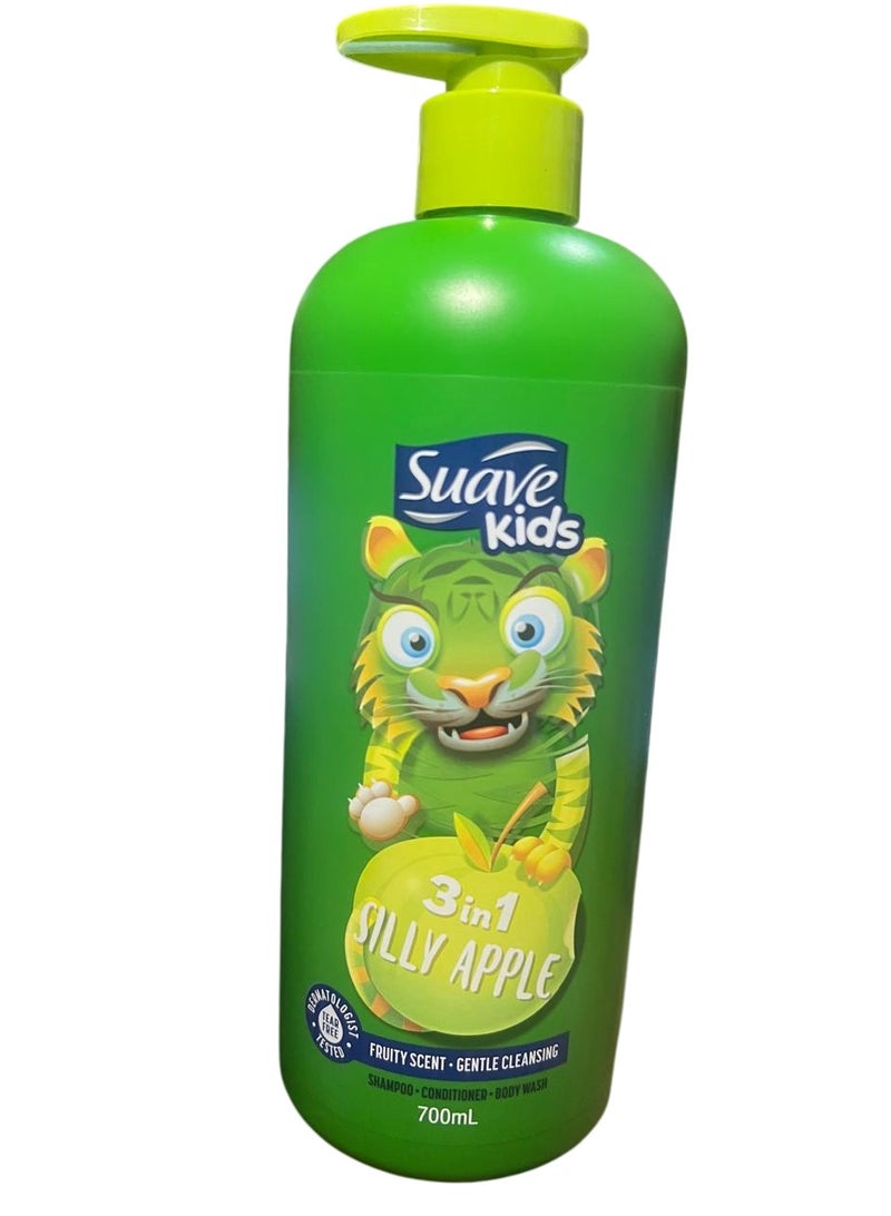 سواف شامبو وبلسم وغسول للجسم 3 في 1 برائحة التفاح السخيف 700 مل - Image 2