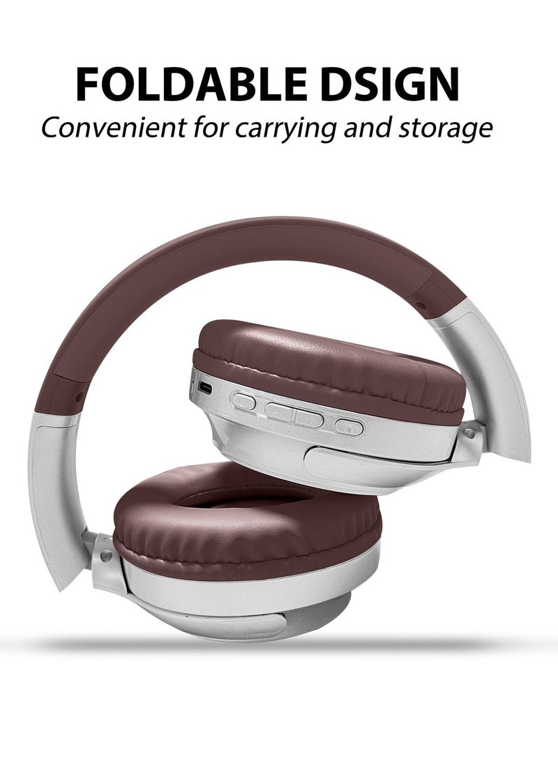 AKZ Wireless Bluetooth Headphones with Digital Battery Display, Long Battery Life, Foldable Over-Ear Headphones,HIFI Stereo Noise Canceling Headphones,Wireless Headphones for iPad/Tablet/Travel - Image 4