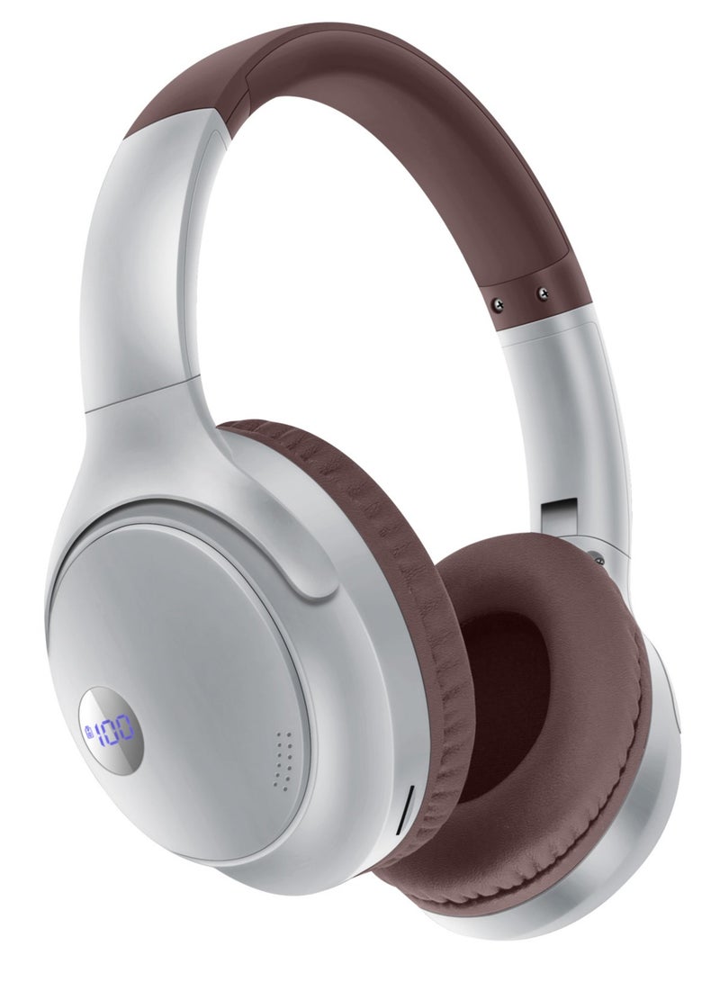 AKZ Wireless Bluetooth Headphones with Digital Battery Display, Long Battery Life, Foldable Over-Ear Headphones,HIFI Stereo Noise Canceling Headphones,Wireless Headphones for iPad/Tablet/Travel - Image 1