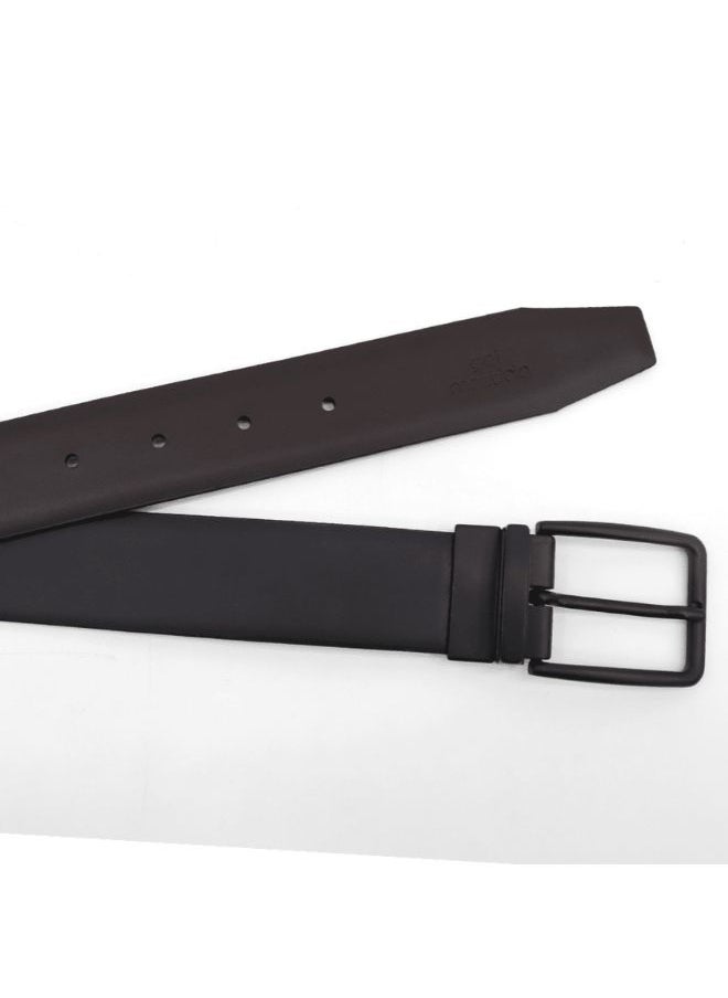 Gai mattiolo Gai Mattiolo Men’s Double-Face Calf Leather Belt – Reversible Black/Brown – 35mm Wide Italian Made Belt  - Image 3