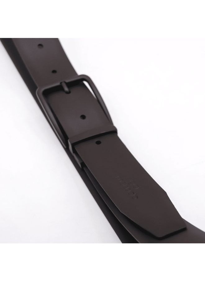 Gai mattiolo Gai Mattiolo Men’s Double-Face Calf Leather Belt – Reversible Black/Brown – 35mm Wide Italian Made Belt  - Image 2