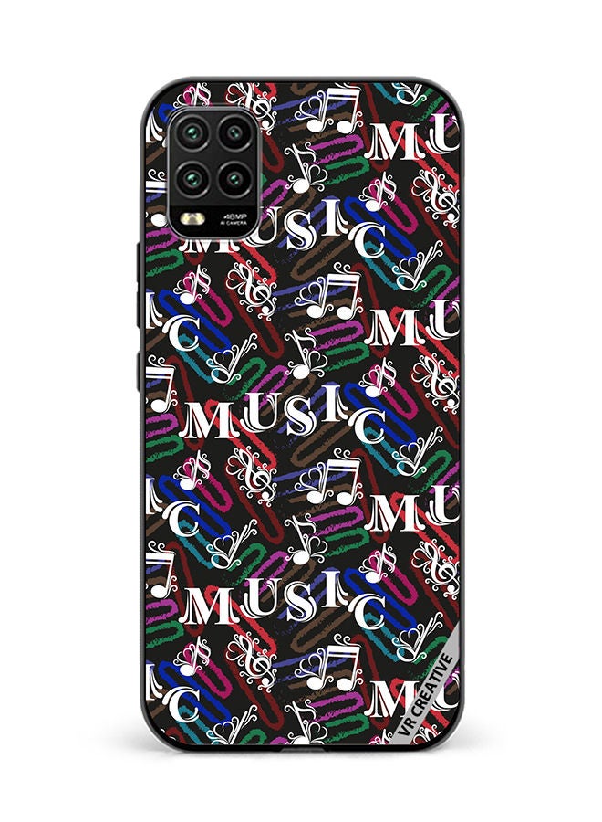 Protective Case Cover For Xiaomi Mi 10 Lite 5G Music Pattern Design Multicolour
